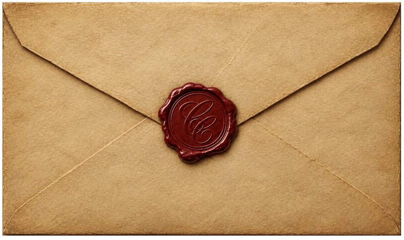 A sealed letter with The Classical Club wax seal